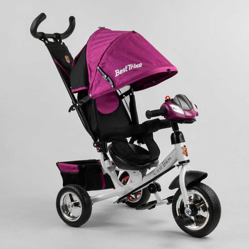 

Детский трехколесный велосипед с родительской ручкой 6588 / 80-916 Best Trike колесо пена, d=25см переднее, d=20см задние, фара