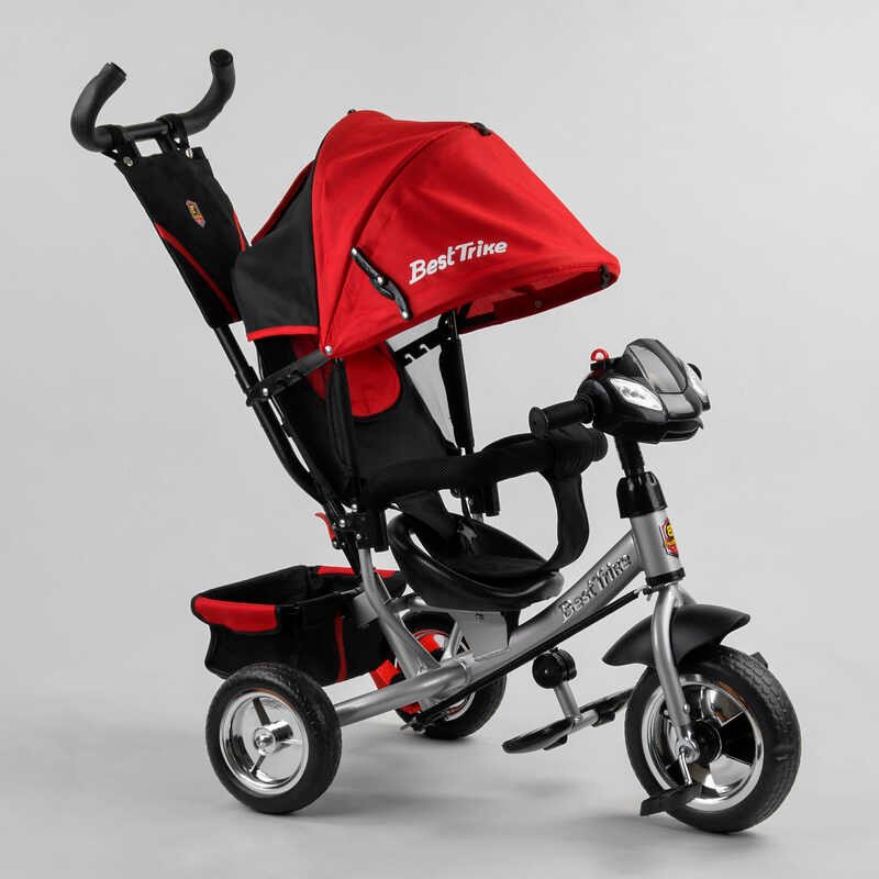 

Детский трехколесный велосипед с родительской ручкой 6588 / 75-415 Best Trike колесо пена, d=25см переднее, d=20см задние, фара