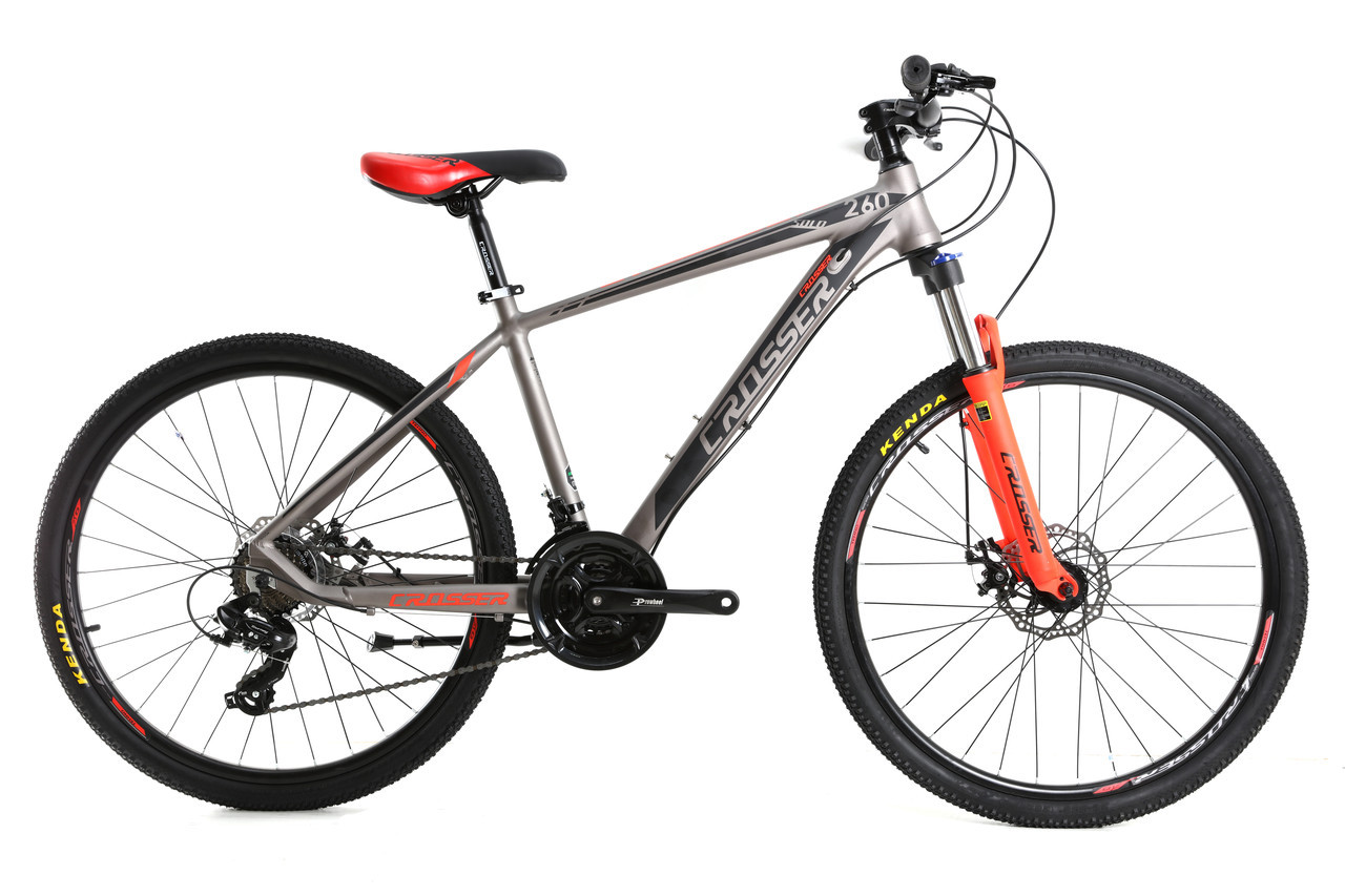 

Велосипед найнер Crosser Solo 29" (рама 19, 21S) Hidraulic Shimano 2021 серо-красный