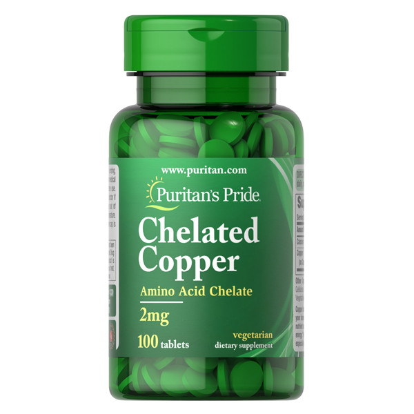

Витамины Puritan's Pride Copper Chelate 2 мг 100 таблеток