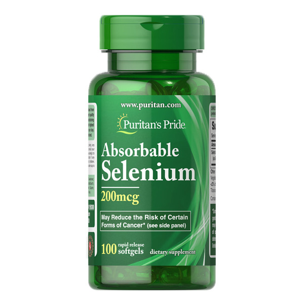 

Витамины Puritan's Pride Absorbable Selenium 200 мкг 100 капсул