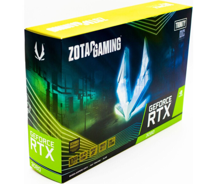 

Відеокарта Zotac PCI-E GeForce RTX3080 LHR 10GB DDR6X Gaming Trinity OC (ZT-A30800J-10PLHR)