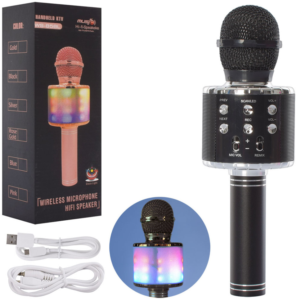 

Bluetooth-микрофон для караоке Wster WS858L-black