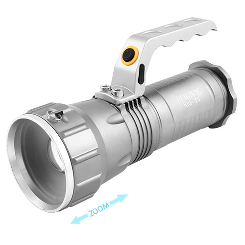 

Фонарь переносной Police K03-T6, ЗУ 220V/12V, 3x18650, zoom, Box
