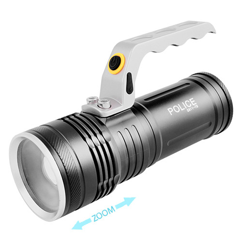 

Фонарь переносной Poliсe S911-XPE, ЗУ 220V/12V, 2x18650, zoom, Box