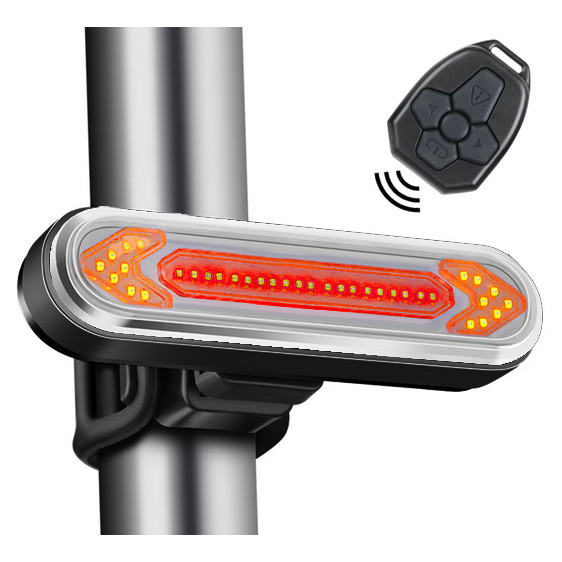 

Велофонарь BK600 "STOP" с указанием поворотов (красный+желтый), ЗУ micro USB, встр. аккум., пульт управления,