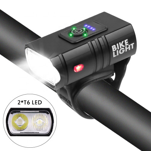 

Велофонарь BK-02Pro-2XPE ULTRA LIGHT, ALUMINUM, индикация заряда, Waterproof, аккум., ЗУ micro USB