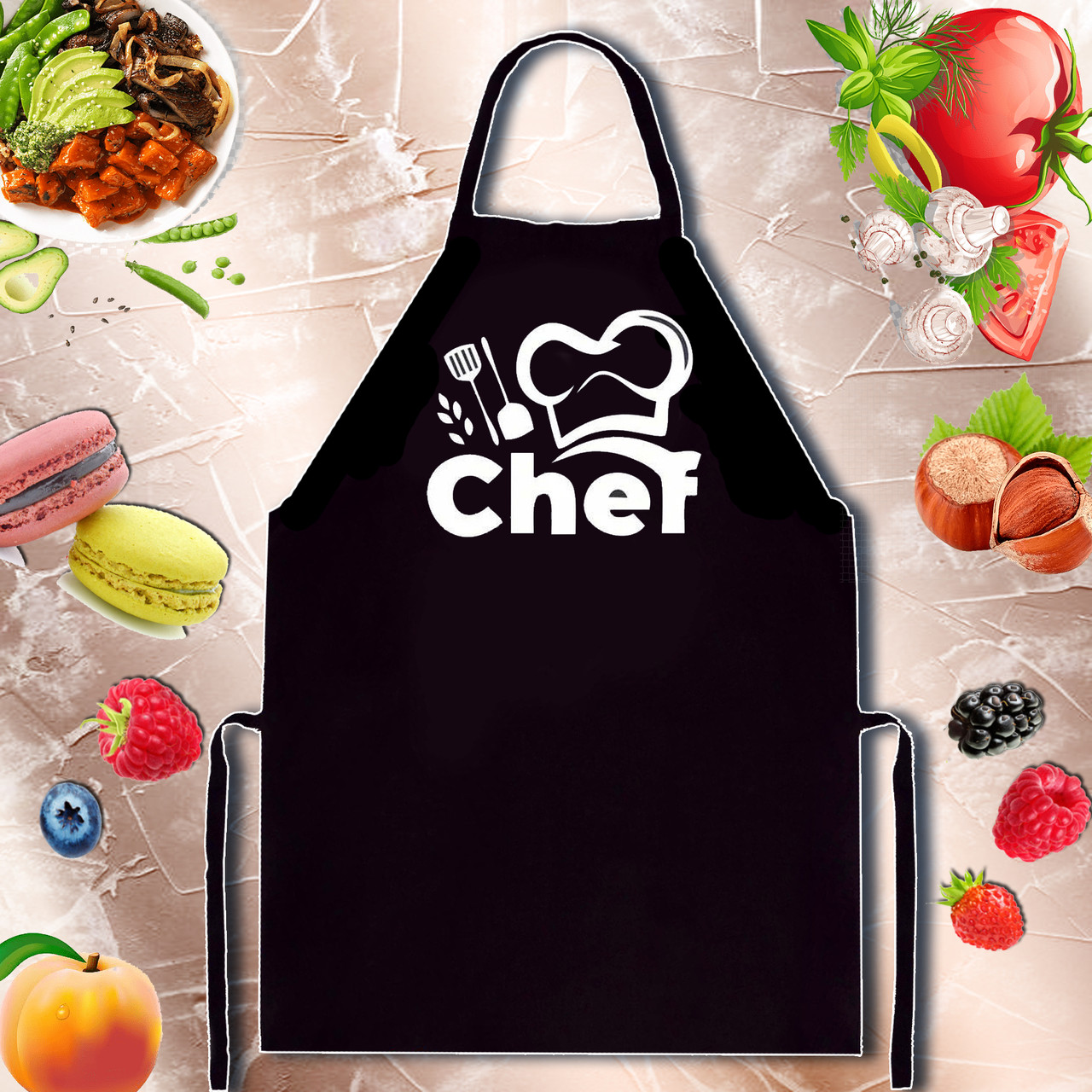 

Фартук с принтом "Chef"