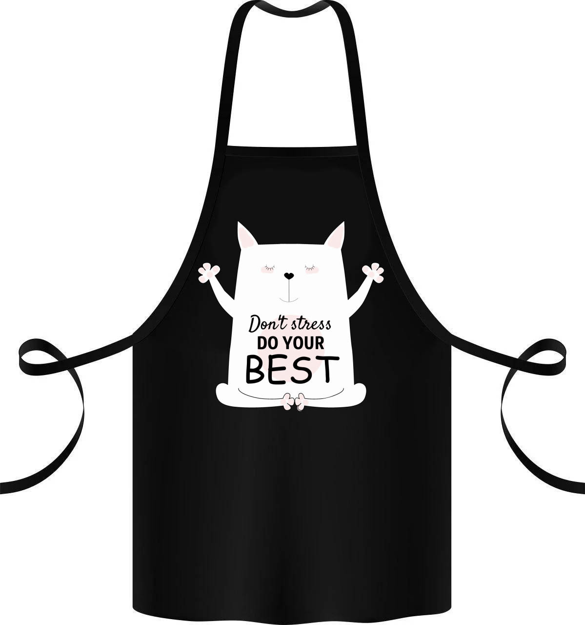 

Фартук с принтом "Don't stress do your best"