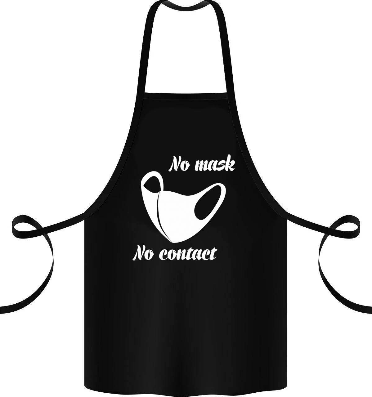 

Фартук с принтом "No mask No contact"