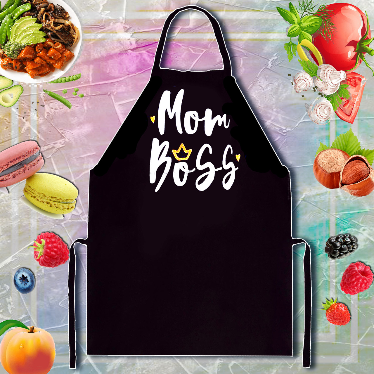 

Фартук с принтом "Mom Boss"