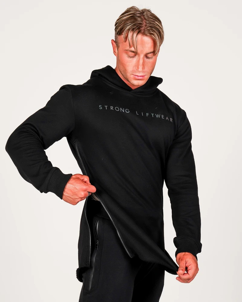 

Кофта спортивная с капюшоном Strong Lift Wear с флуоресцентным эффектом черная, Кофта спортивная с капюшоном Strong Lift Wear с флуоресцентным эффектом черная L