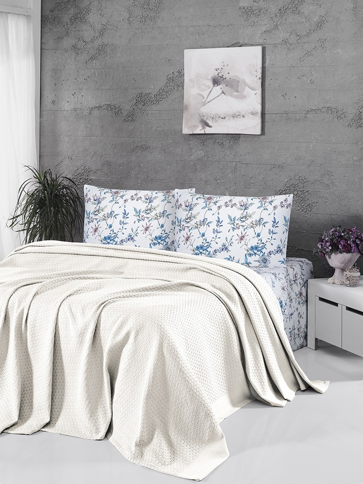 

Постельное белье с покрывалом First Choice - Deluxe Pike krem евро
