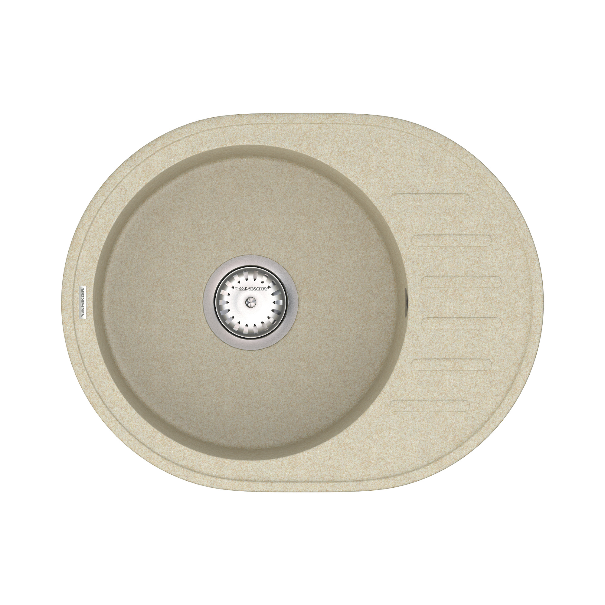 

Кухонная мойка VANKOR Lira LMO 02.57 Beige + сифон VANKOR (74917)