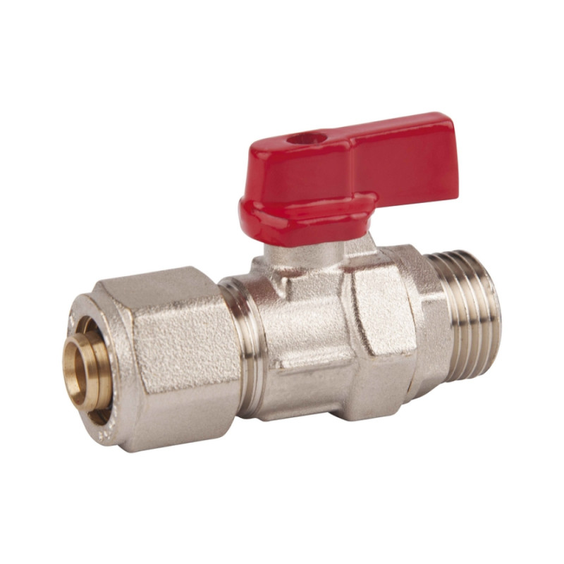 

Кран шаровой обжимной SD Forte 20х3/4" НР (70803)