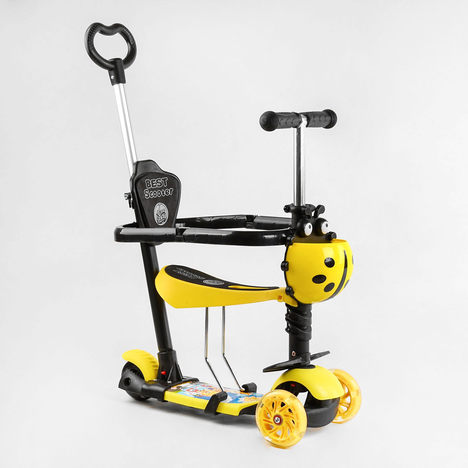 

Самокат 5 в 1 Best Scooter 22044 Black-Yellow (22044)