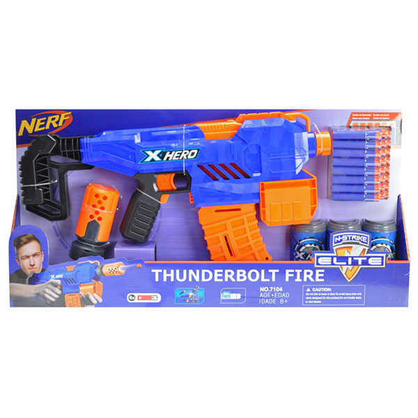 

Бластер "NERF" на батарейках в коробці 7104 р.60,5*6,5*29см *