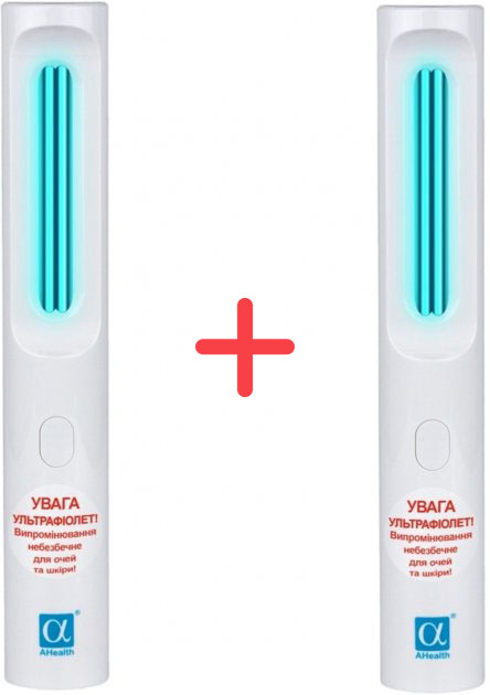 

Бактерицидная лампа ультрафиолетовая AHealth AH UV1 white 2 шт