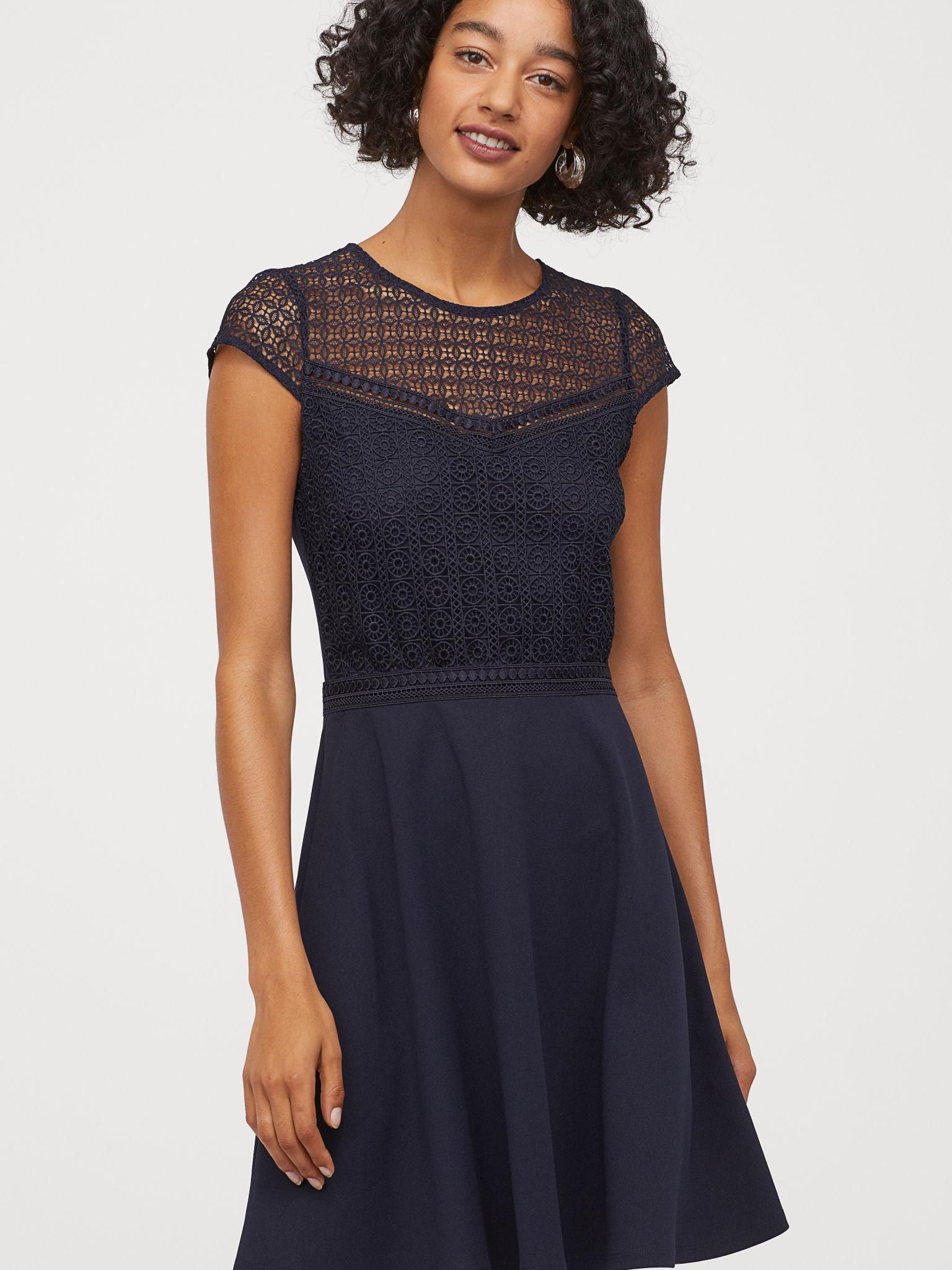 

Платье H&M XAZ174398MIYF  Темно-синее, Платье H&M XAZ174398MIYF L Темно-синее
