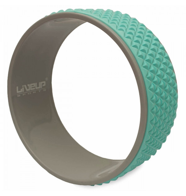 

Колесо для йоги і фітнесу LiveUp yoga ring 33x13 см блакитний