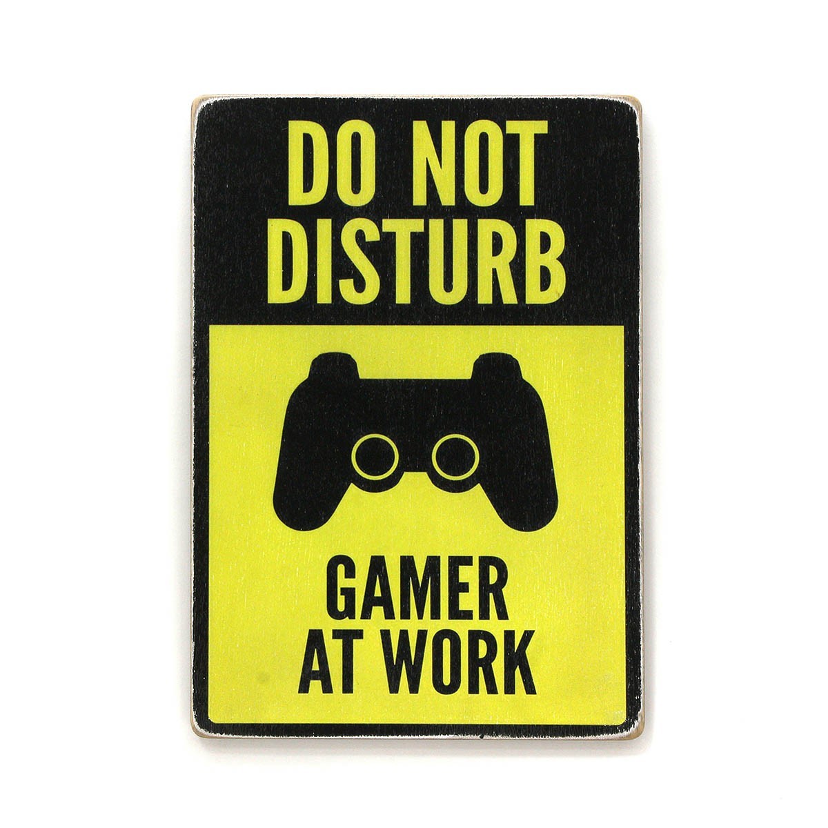 

Деревянный постер Wood Posters "Do not disturb. Gamer at work. Yellow and black" (A3 формат, фанера)