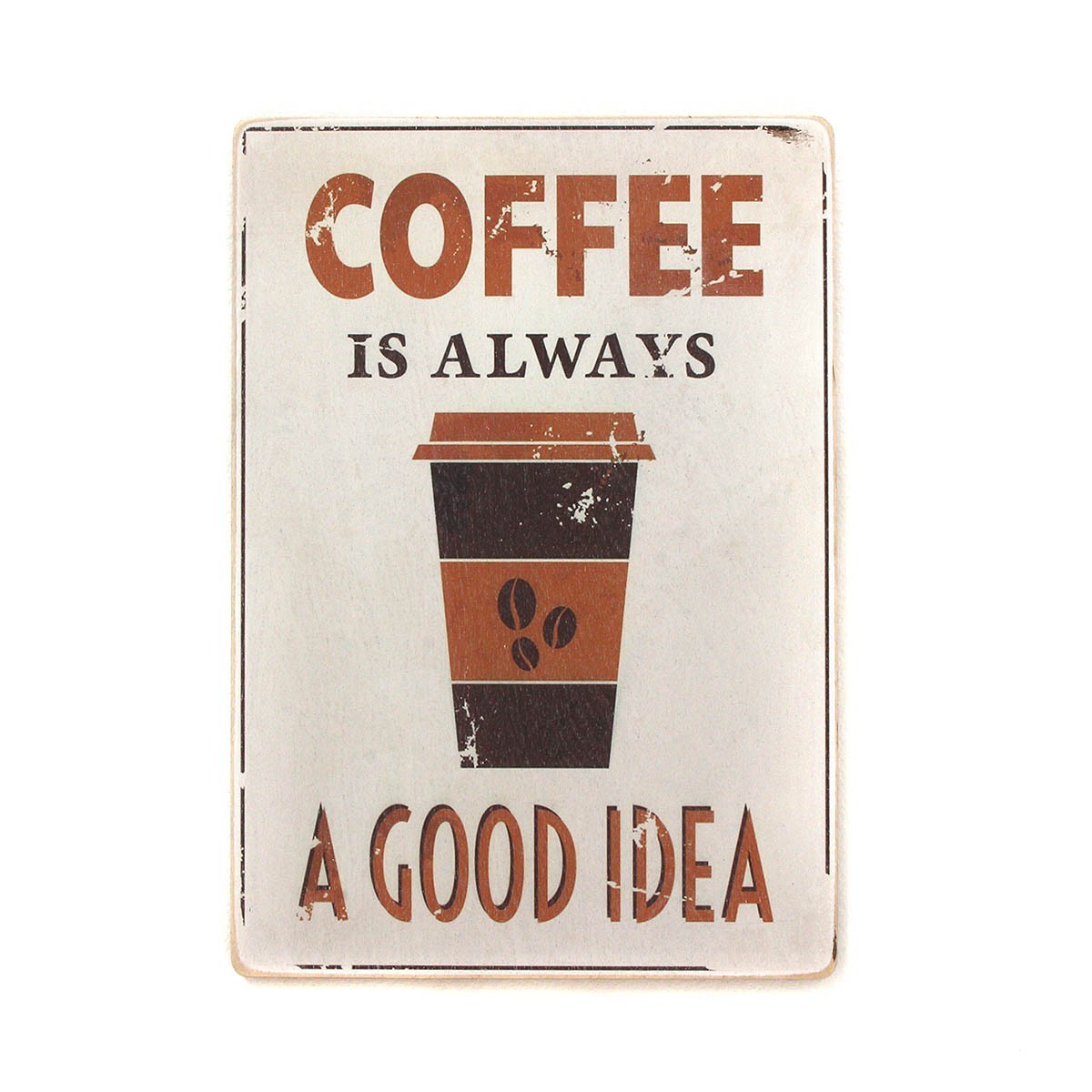 

Деревянный постер Wood Posters "Coffee is always a good idea" (A3 формат, фанера)