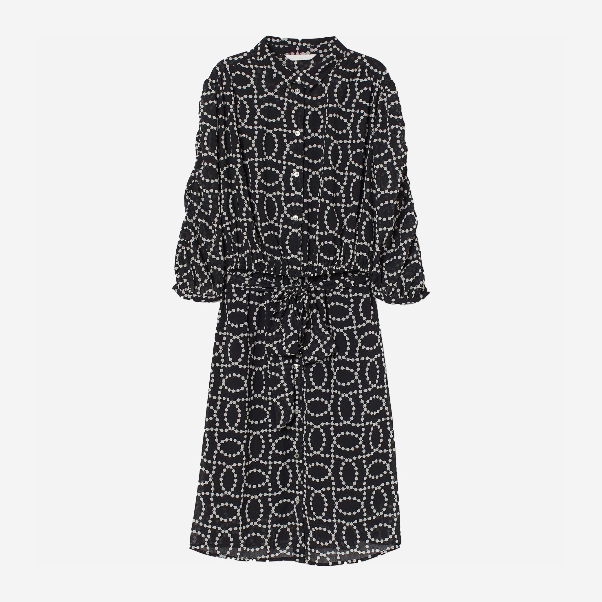 

Платье для беременных H&M Mama XAZ205934FGIG  Черное с белым, Платье для беременных H&M Mama XAZ205934FGIG XL Черное с белым