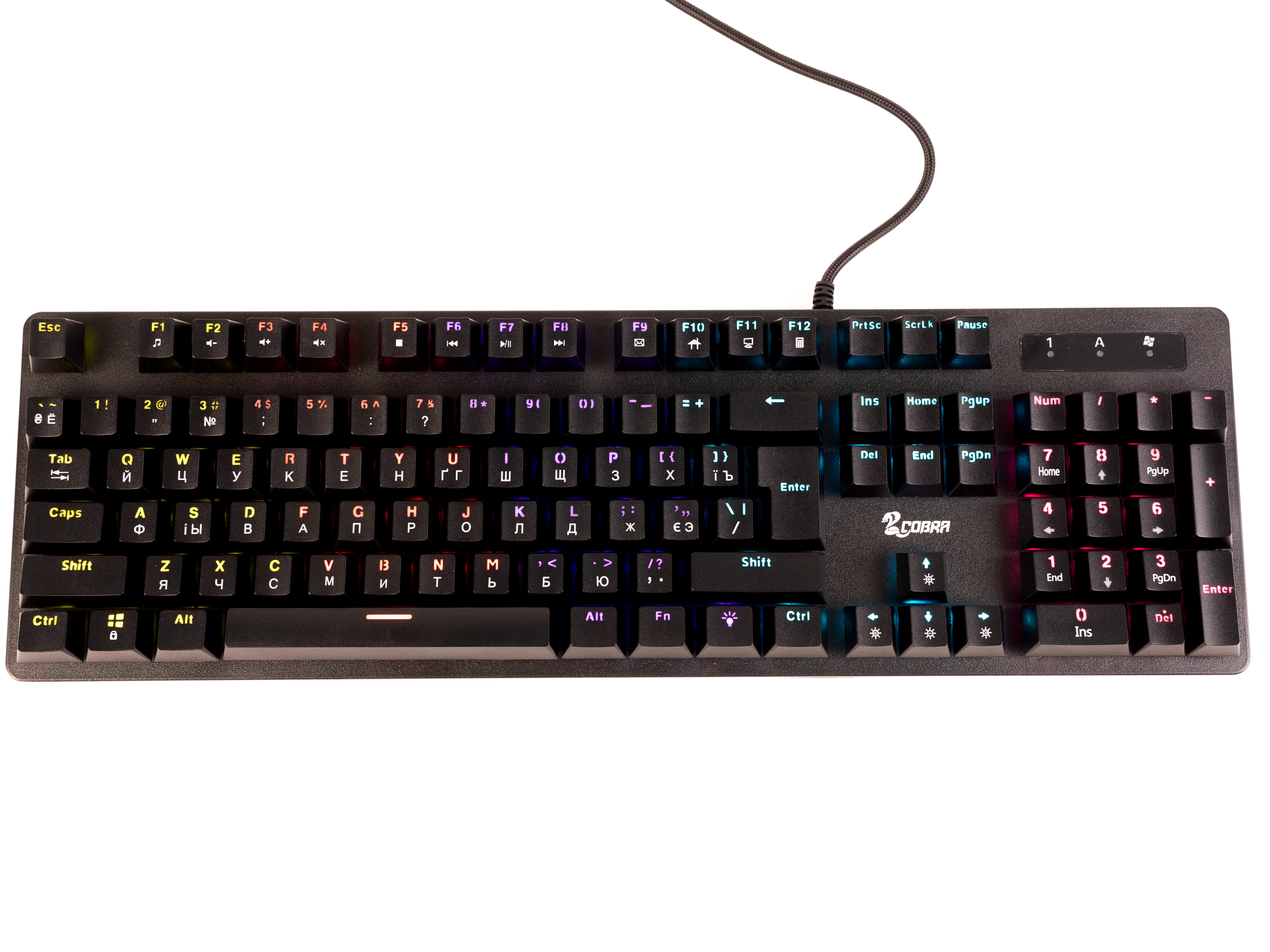 

Ігрова клавіатура COBRA MK-101 Ukr Black USB