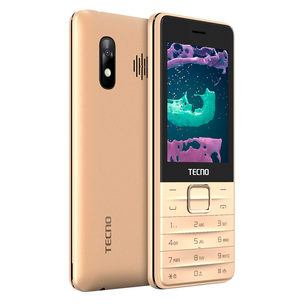 

Кнопочный телефон Tecno T454 (Champagne Gold) UA-UCRF [64689]