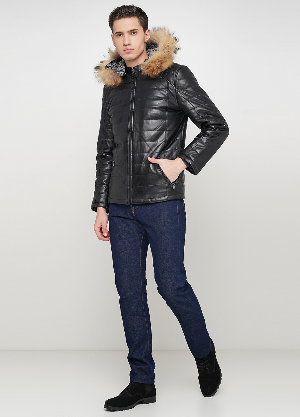 

Куртка из натуральной кожи демисезонная Leather Factory 5846899 M Черная