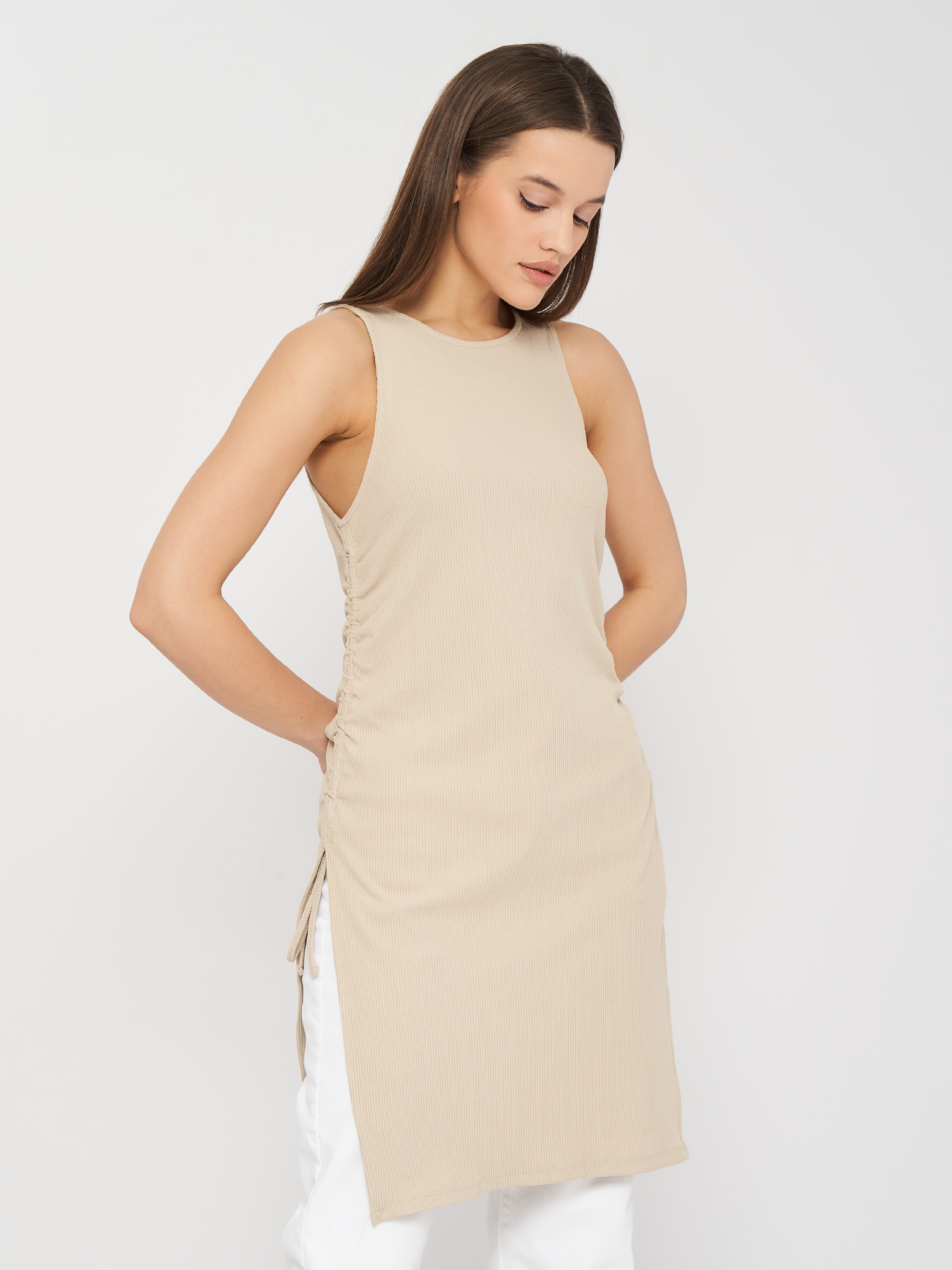 

Туника Zara  светло бежевый 1131426707, Туника Zara M светло бежевый 1131426707