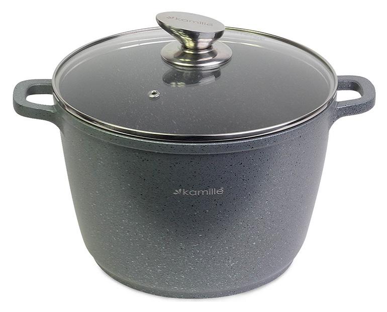 

Кастрюля Kamille Landes Grey 6.2л с литыми алюминиевыми ручками Серая