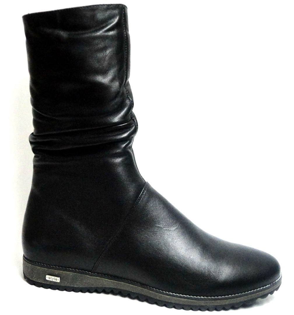 

Ботинки женские демисезонные Rozal 201G/86 натуральная кожа Черный 40 размер подкладка байка