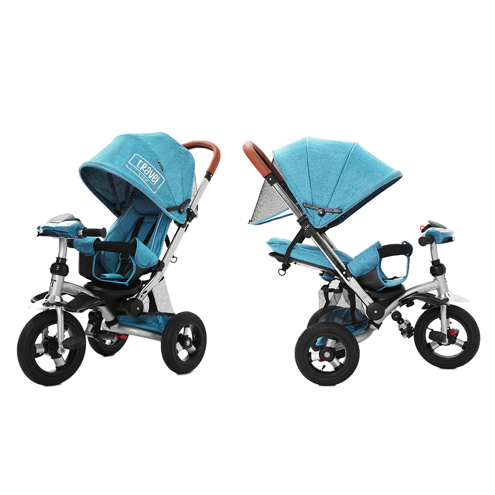 

Велосипед трехколесный TILLY TRAVEL T-387 Бирюзовый лен