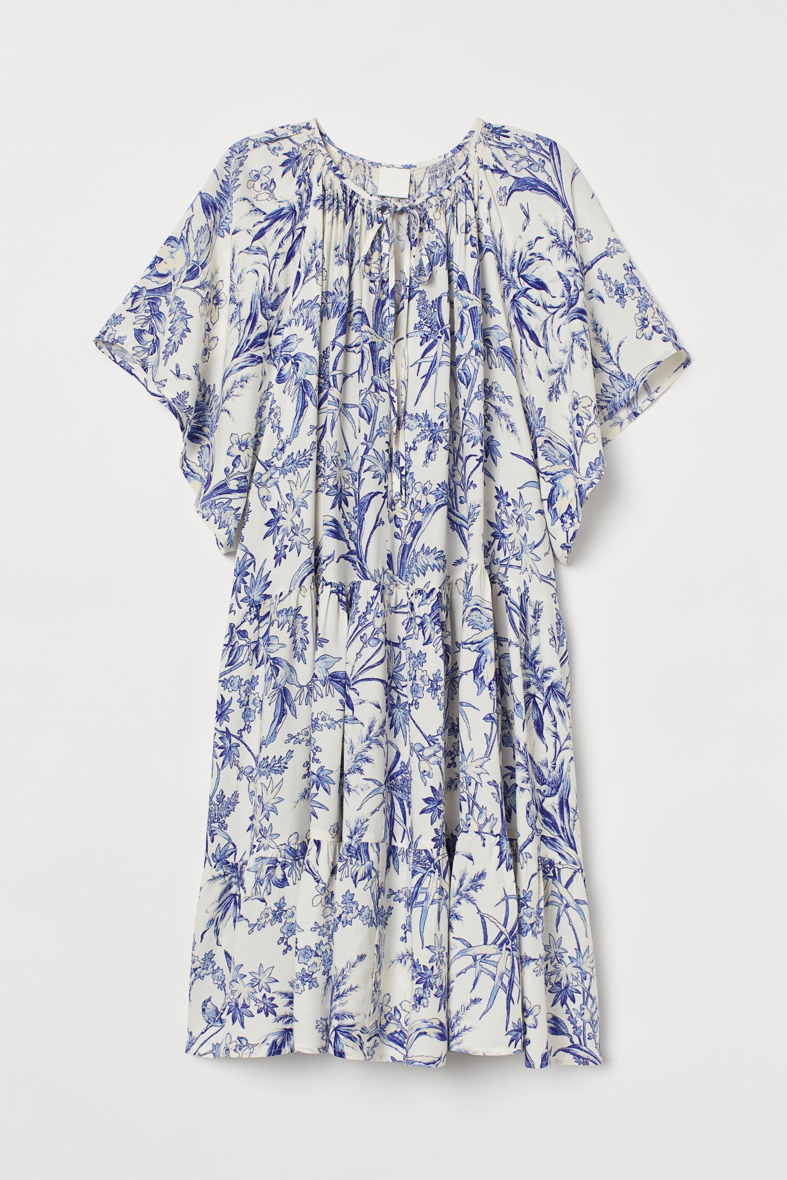 

Платье H&M L бело синий цветы 16128878062