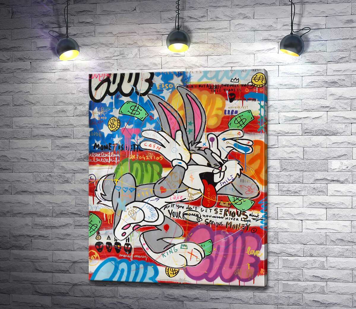 

Картина ArtPoster Багз Банни (Bugs Bunny) насмешливо показывает язык 100x126 см Модуль №1