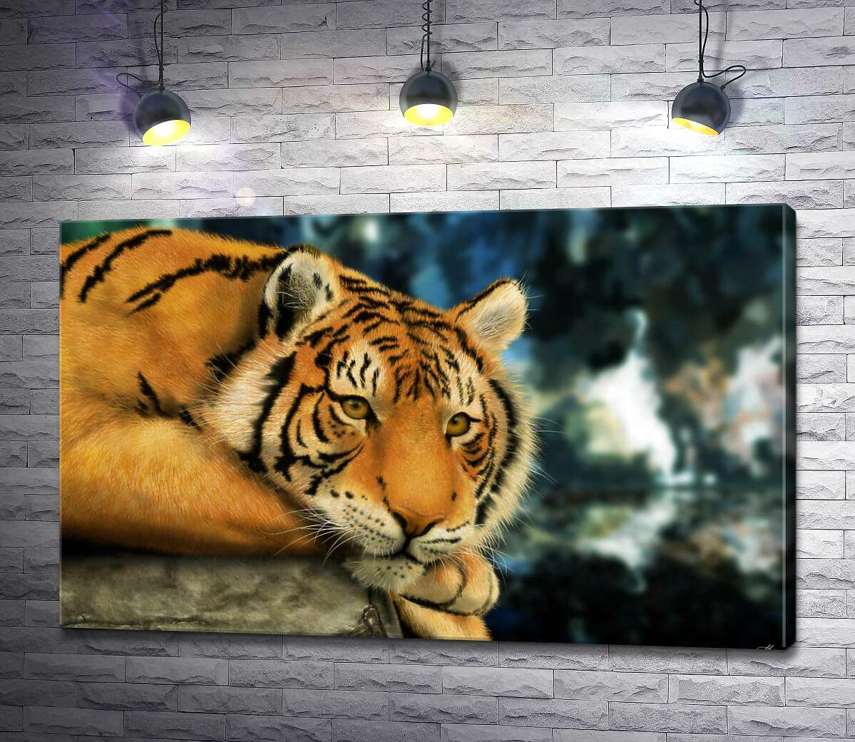 

Картина ArtPoster Бенгальский тигр отдыхает 130x81 см Модуль №1