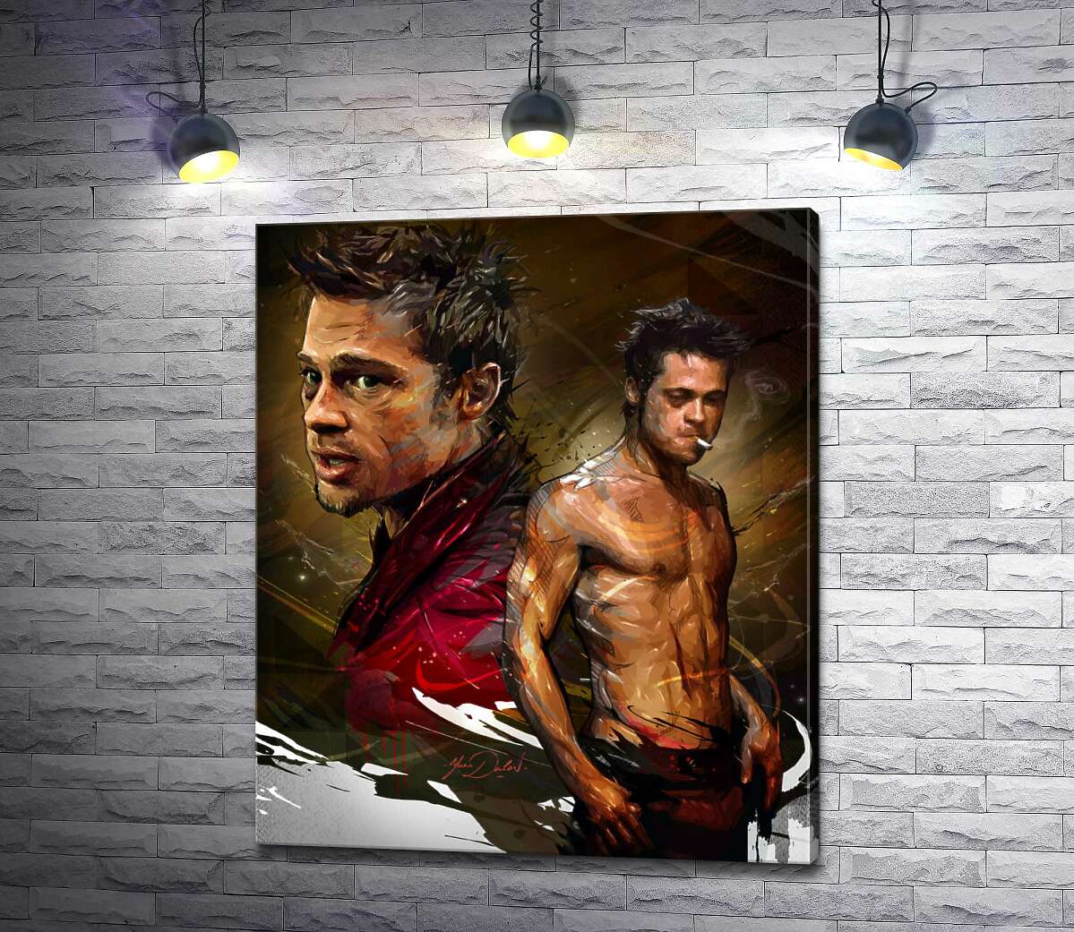 

Картина ArtPoster Актер Брэд Питт (Brad Pitt) в главной роли фильма "Бойцовский клуб" (Fight club) 130x156 см Модуль №1