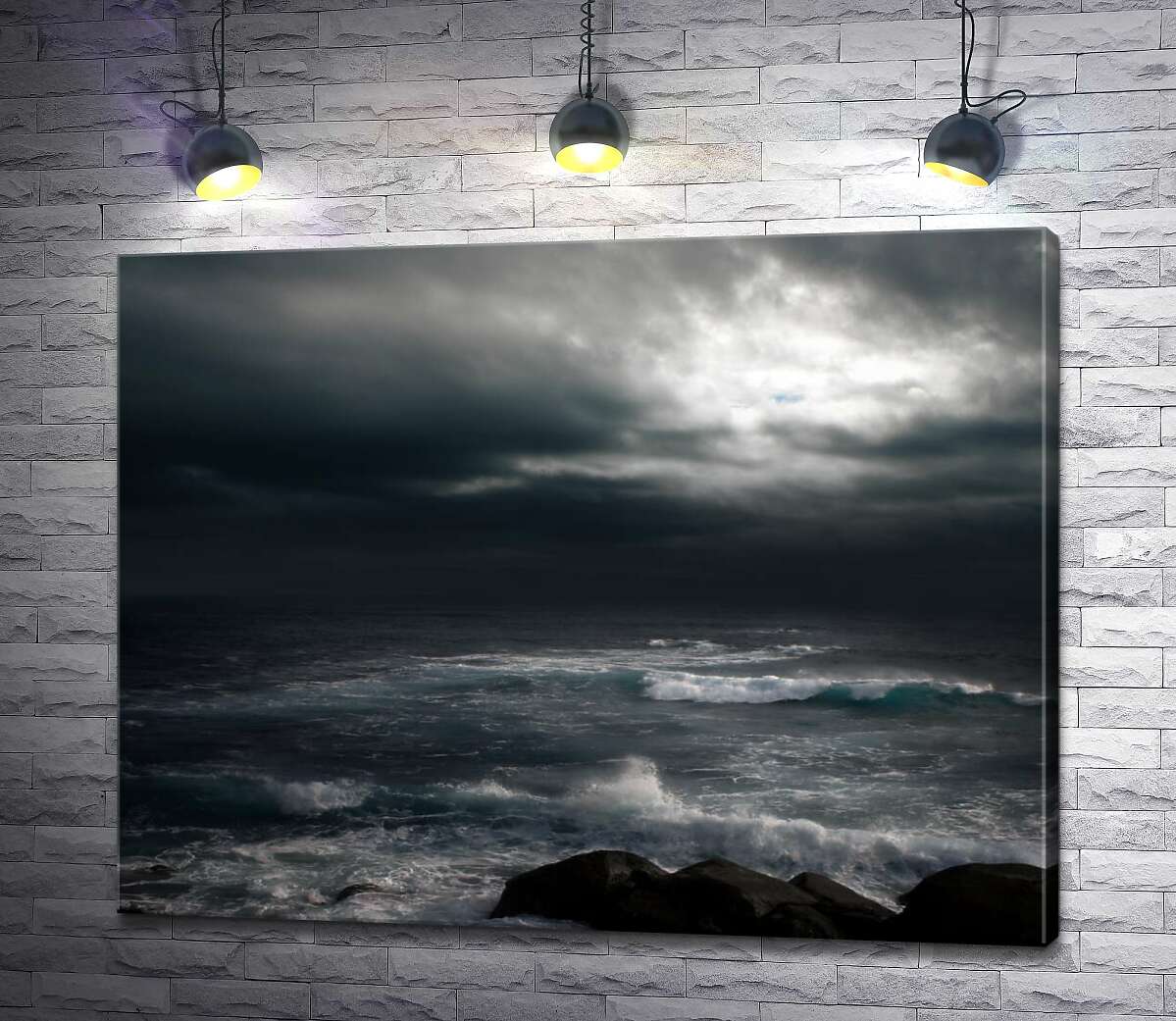 

Картина ArtPoster Грозный шторм надвигается на скалистый морской берег 100x78 см Модуль №1