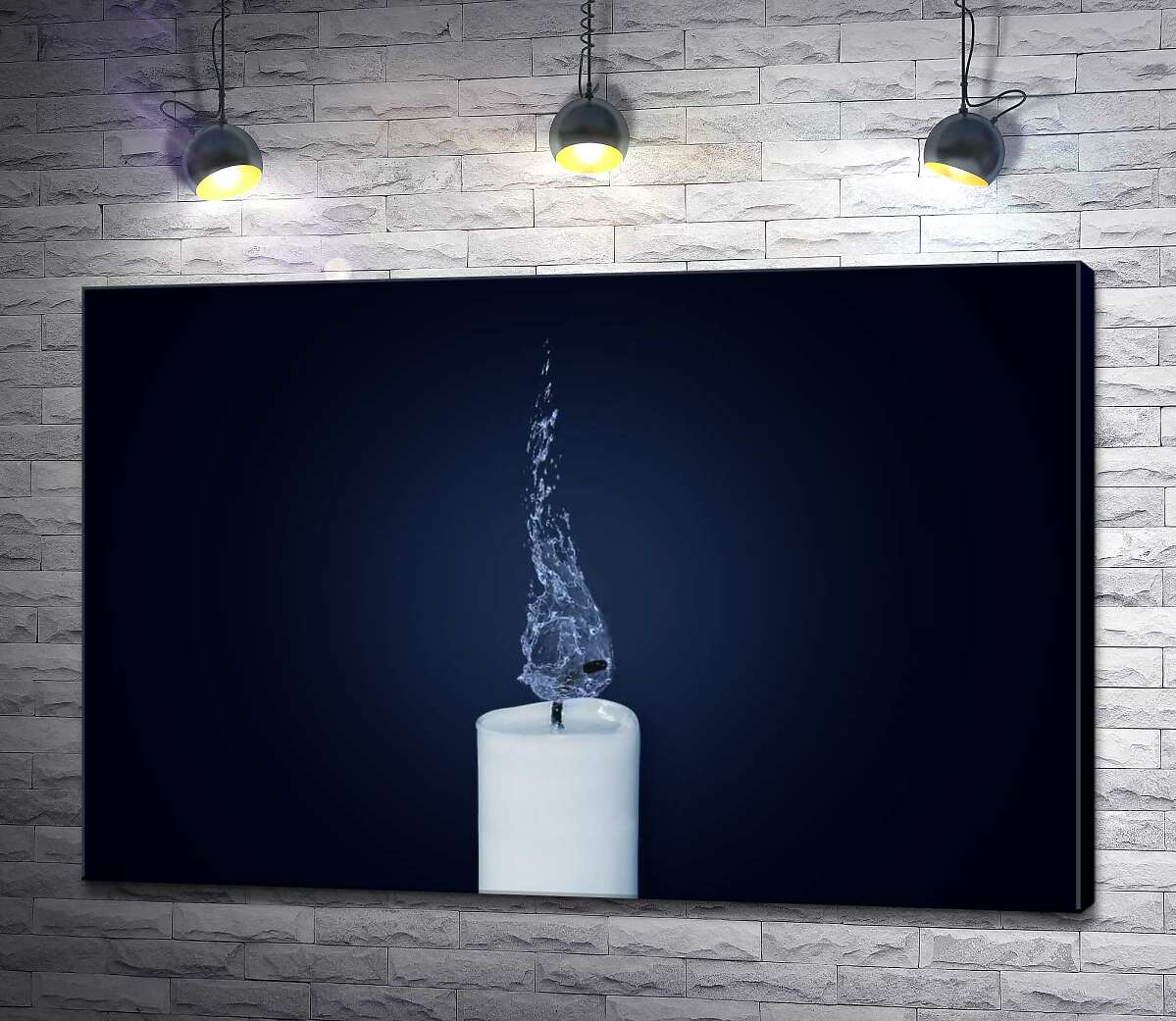 

Картина ArtPoster Белая свеча горит водяным пламенем 130x86 см Модуль №1