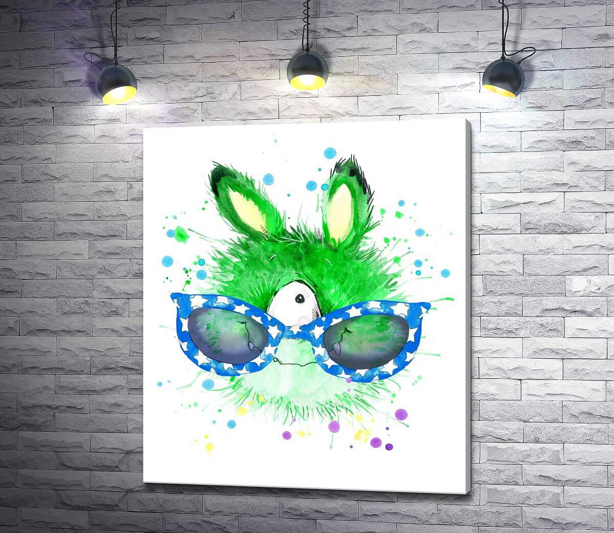 

Картина ArtPoster Зеленый циклоп в синих очках 100x118 см Модуль №1