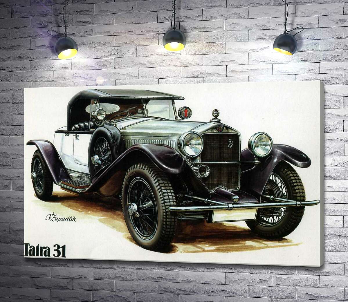 

Картина ArtPoster Зеленый ретро-автомобиль Tatra 31 100x64 см Модуль №1