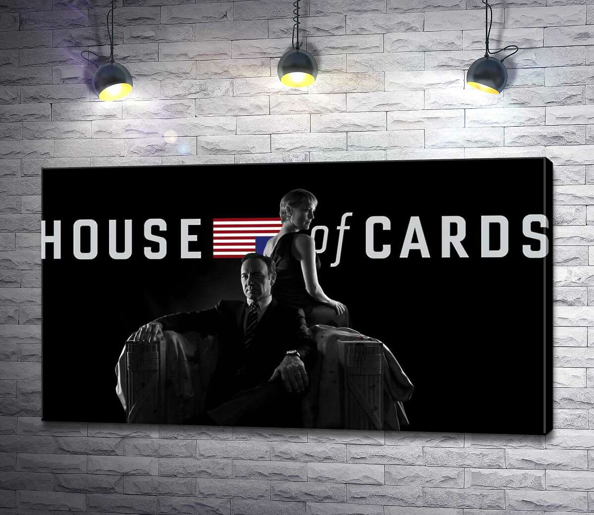 

Картина ArtPoster Главные герои – супруги, на постере к сериалу "Карточный дом" (House of cards) 130x73 см Модуль №1