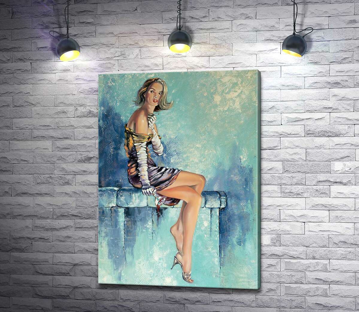 

Картина ArtPoster Девушка с бокалом вина курит сигарету 130x182 см Модуль №1