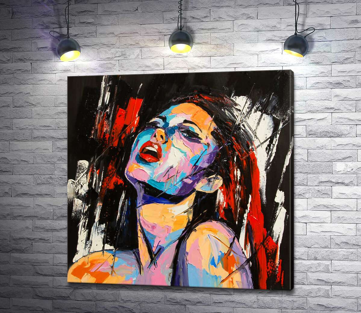 

Картина ArtPoster Выражение желания на обольстительном лице девушки 130x130 см Модуль №1