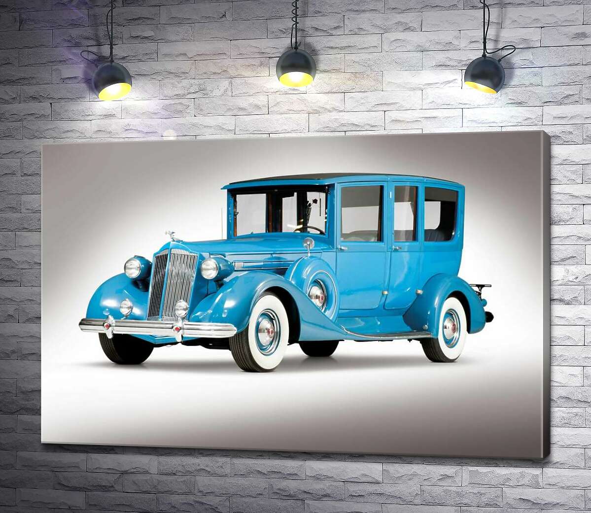 

Картина ArtPoster Голубой лимузин 1937 американской компании Packard 130x86 см Модуль №1