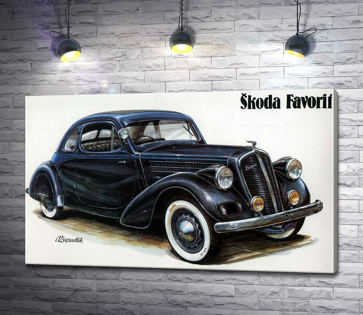 

Картина ArtPoster Компактный автомобиль Skoda Favorit 130x79 см Модуль №1