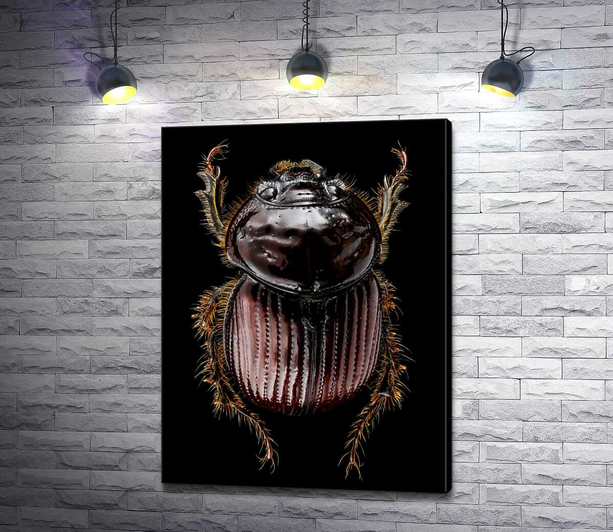 

Картина ArtPoster Коричневая поверхность панциря жука онтофага 100x133 см Модуль №1