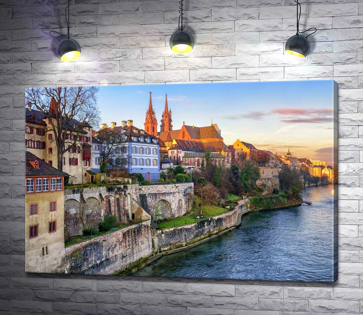 

Картина ArtPoster Дыхание средневековья в городе Базель на берегу Реки Рейн 130x87 см Модуль №1