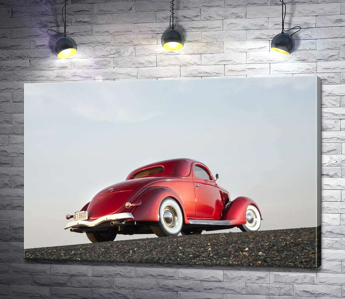 

Картина ArtPoster Компактный автомобиль Ford Coupe штурмует вершину дороги 100x67 см Модуль №1
